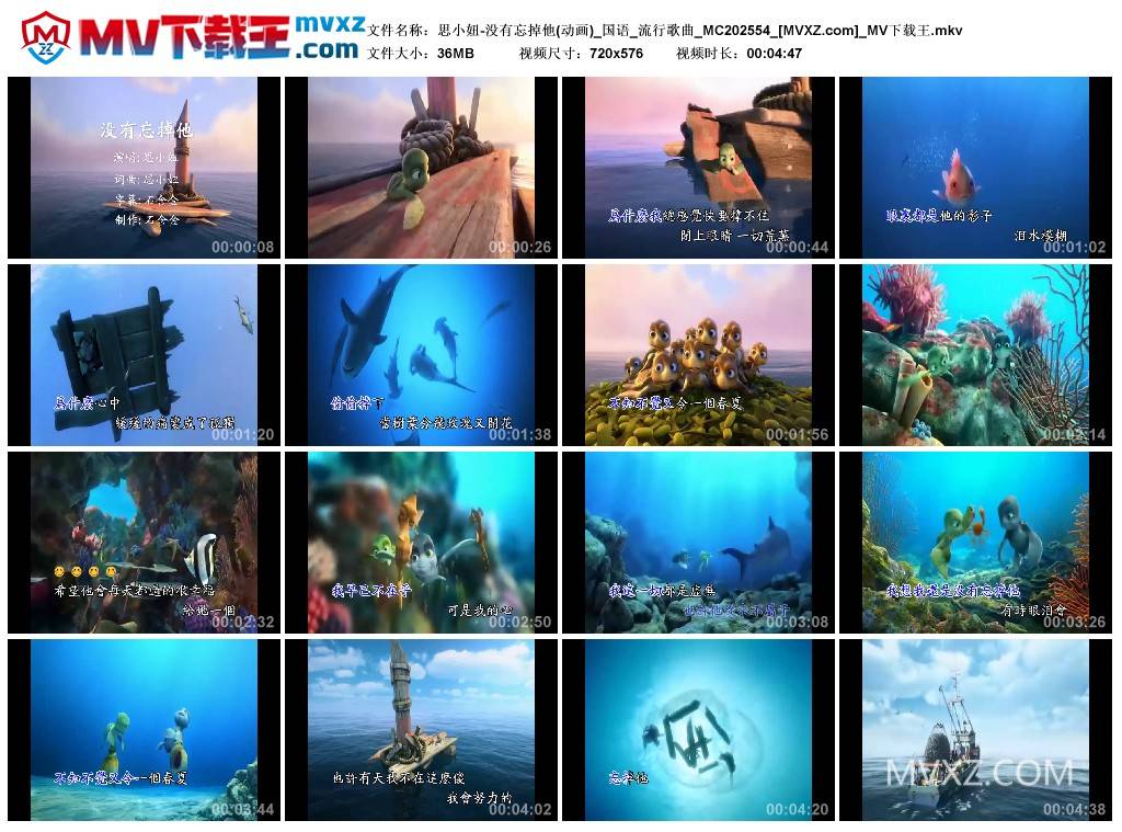 思小妞-没有忘掉他(动画)_国语_流行歌曲_MC202554